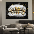 Hustle Grillz Canvas Art Clock Canvas