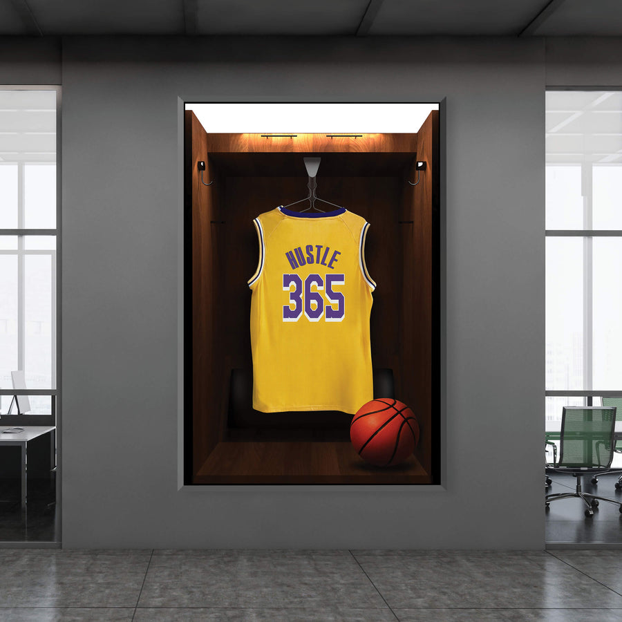 Hustle Jersey Clock Canvas
