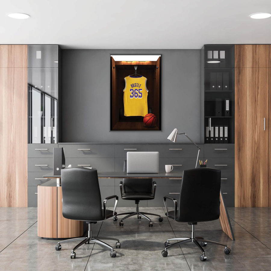 Hustle Jersey Clock Canvas