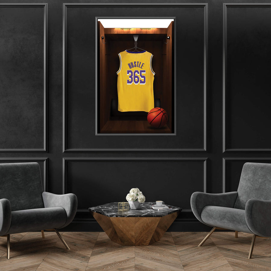 Hustle Jersey Clock Canvas