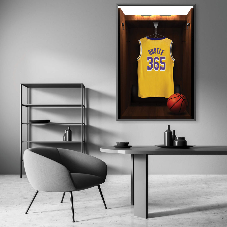 Hustle Jersey Clock Canvas