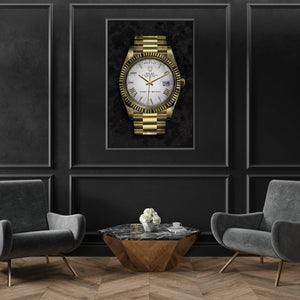 Hustle Watch - Gold Clock Canvas