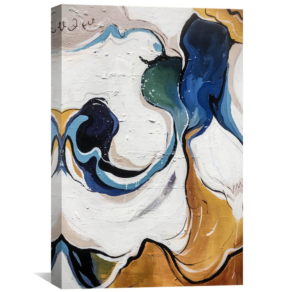 Hypnotic Color Oil Painting Oil Clock Canvas