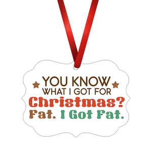 I Got Fat Ornament Christmas Ornament Victorian 10.8 x 8cm Clock Canvas