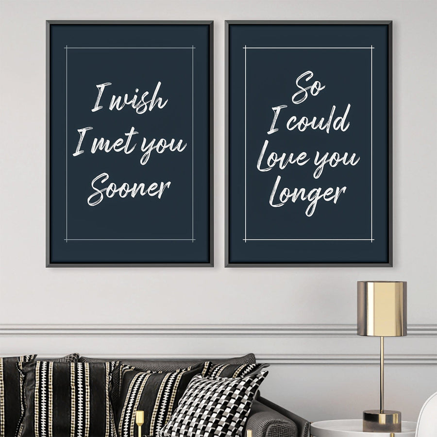 I Wish I Met You Sooner Canvas Art Clock Canvas
