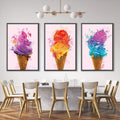 Ice Cream Parlor Canvas Art Clock Canvas