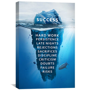 Iceberg of Success Clock Canvas