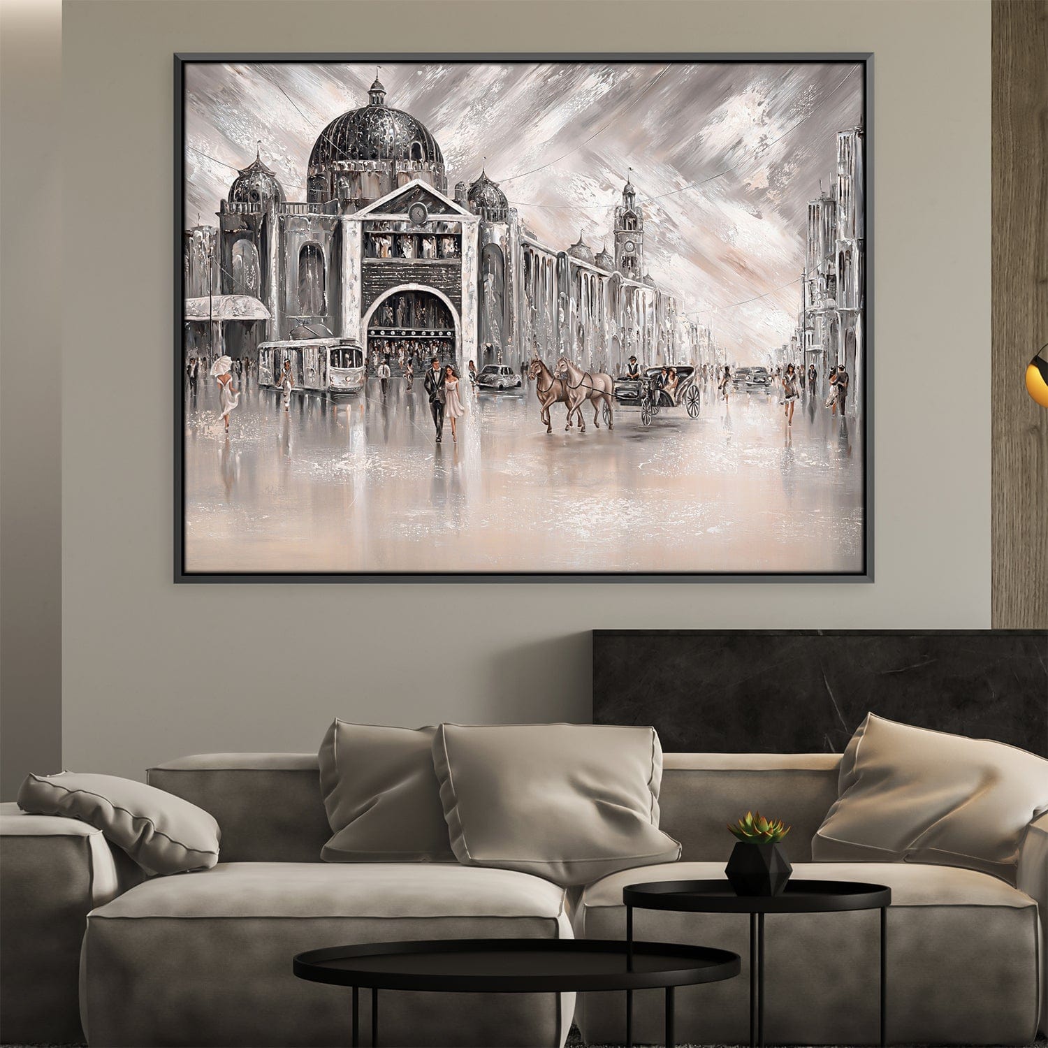 Iconic, Vintage Flinders Canvas Art 45 x 30cm / Unframed Canvas Print Clock Canvas
