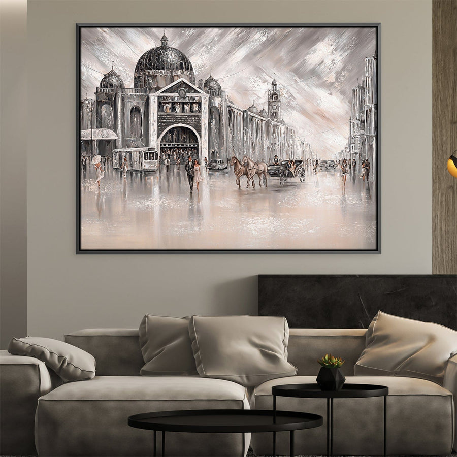 Iconic, Vintage Flinders Canvas Art 45 x 30cm / Unframed Canvas Print Clock Canvas