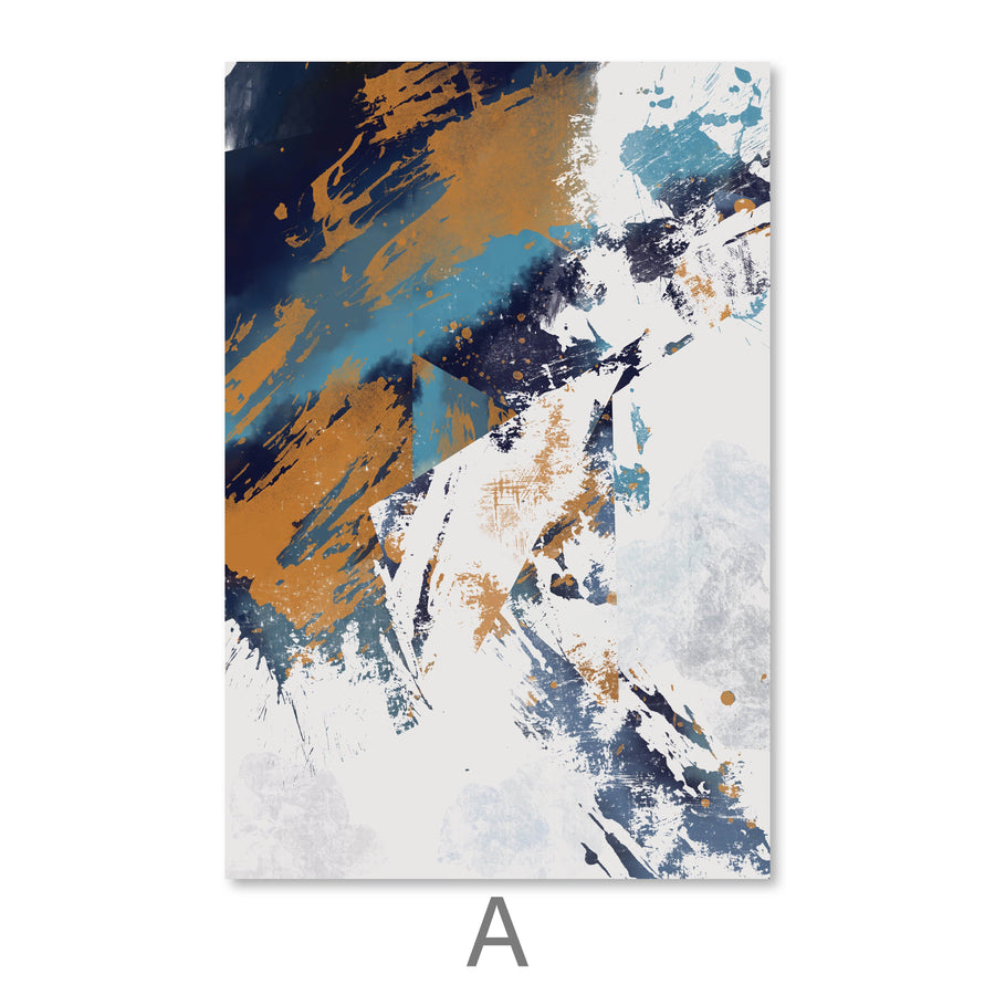 Icy Symphony Canvas Art A / 40 x 50cm / No Board - Canvas Print Only Clock Canvas
