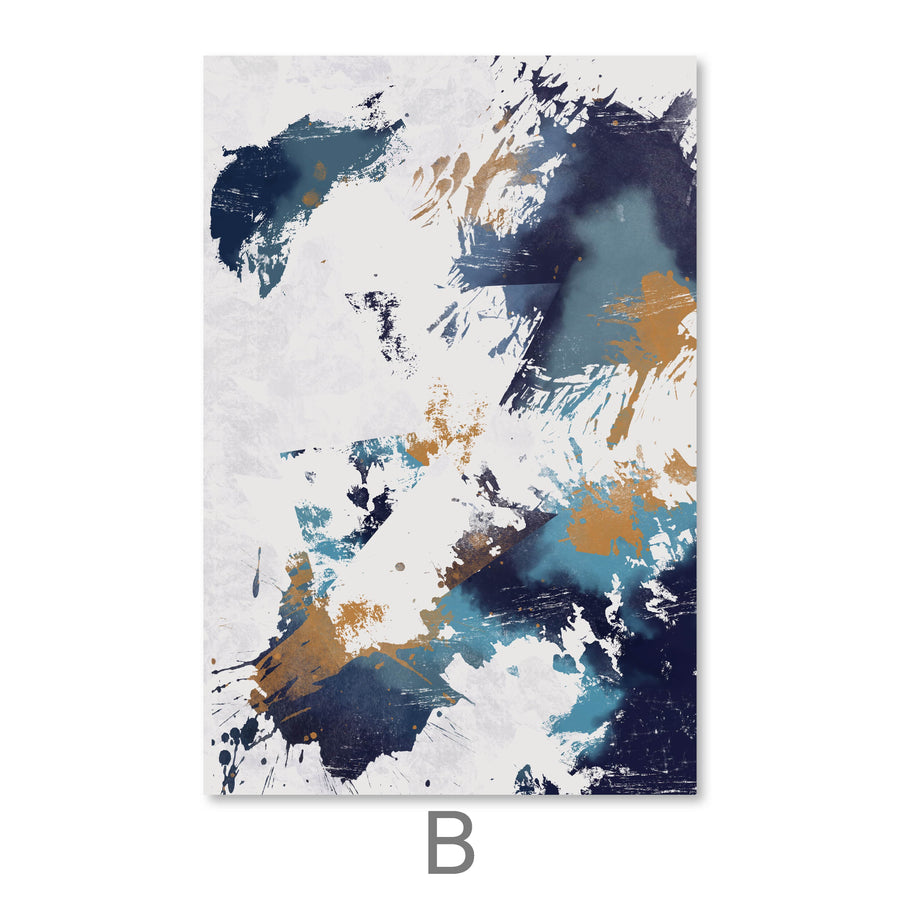Icy Symphony Canvas Art B / 40 x 50cm / No Board - Canvas Print Only Clock Canvas
