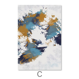 Icy Symphony Canvas Art C / 40 x 50cm / No Board - Canvas Print Only Clock Canvas