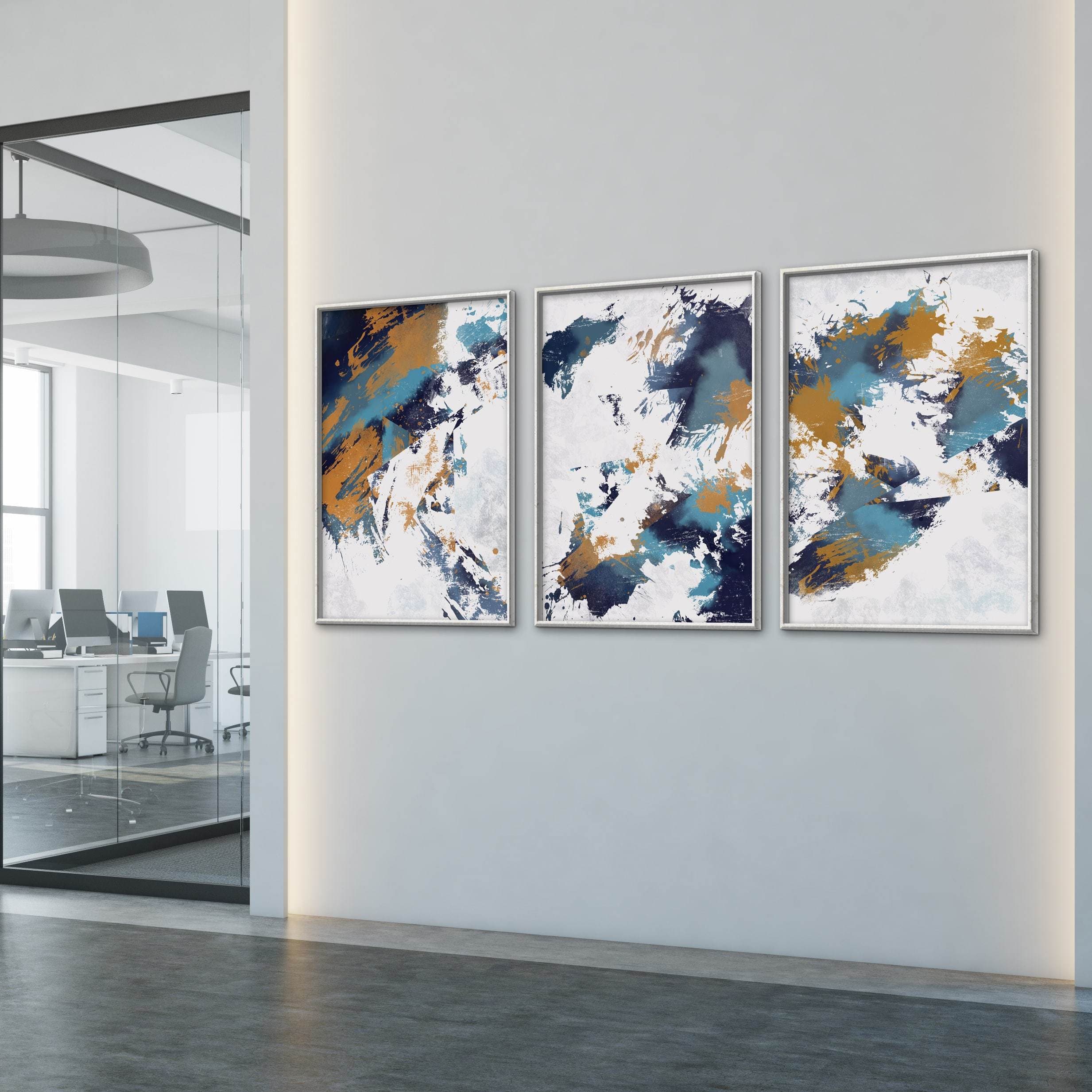 Icy Symphony Canvas Art Clock Canvas