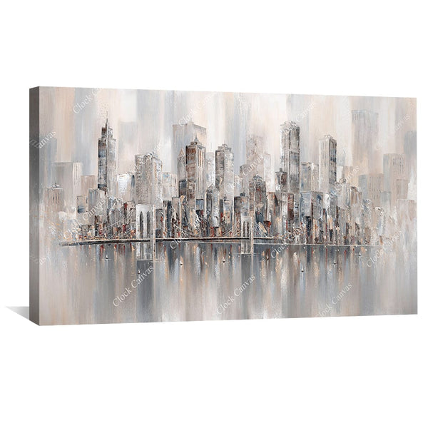 Illusions, New York Skyline Canvas Art Clock Canvas