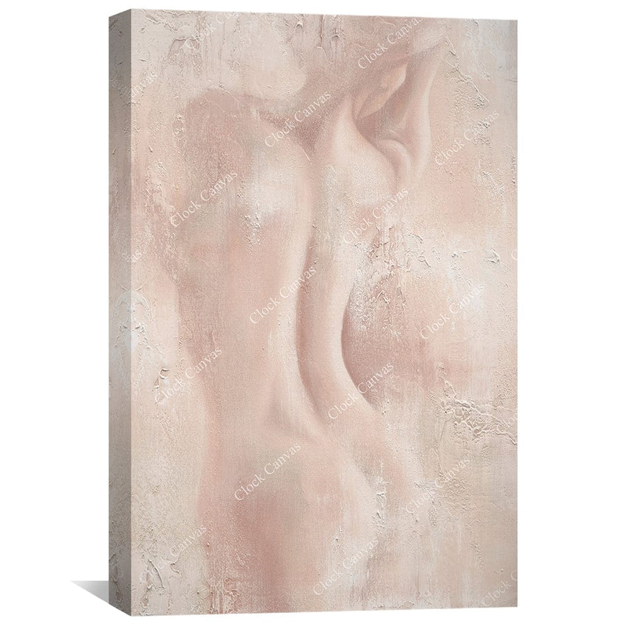 Immersed, Blush Canvas Art Clock Canvas
