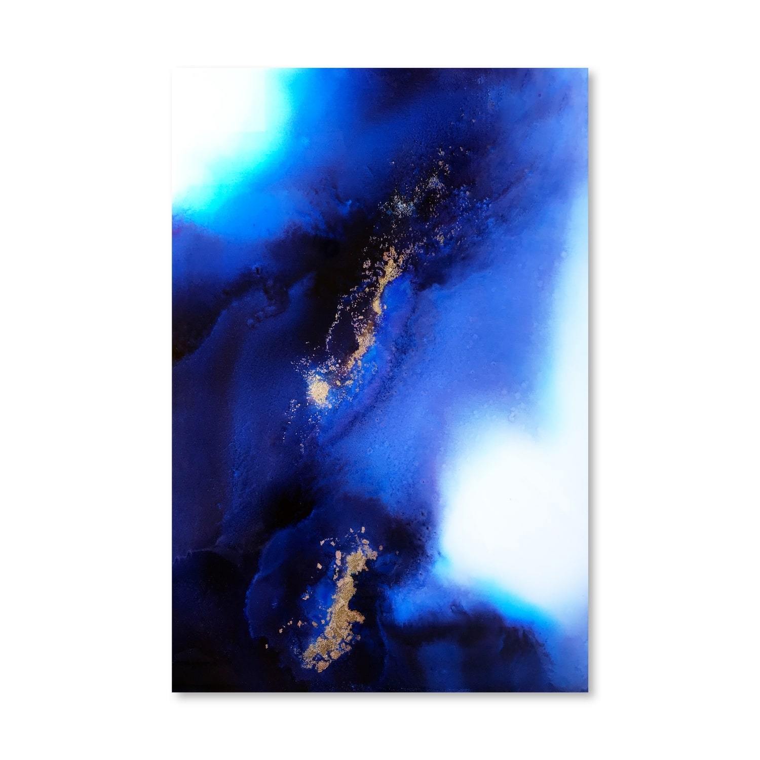 Indigo Expanse Canvas Art Clock Canvas