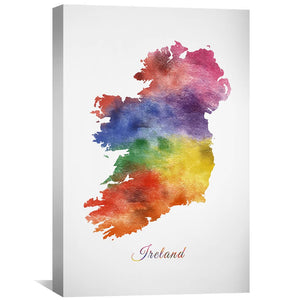 Ireland Rainbow Canvas Art 30 x 45cm / Unframed Canvas Print Clock Canvas