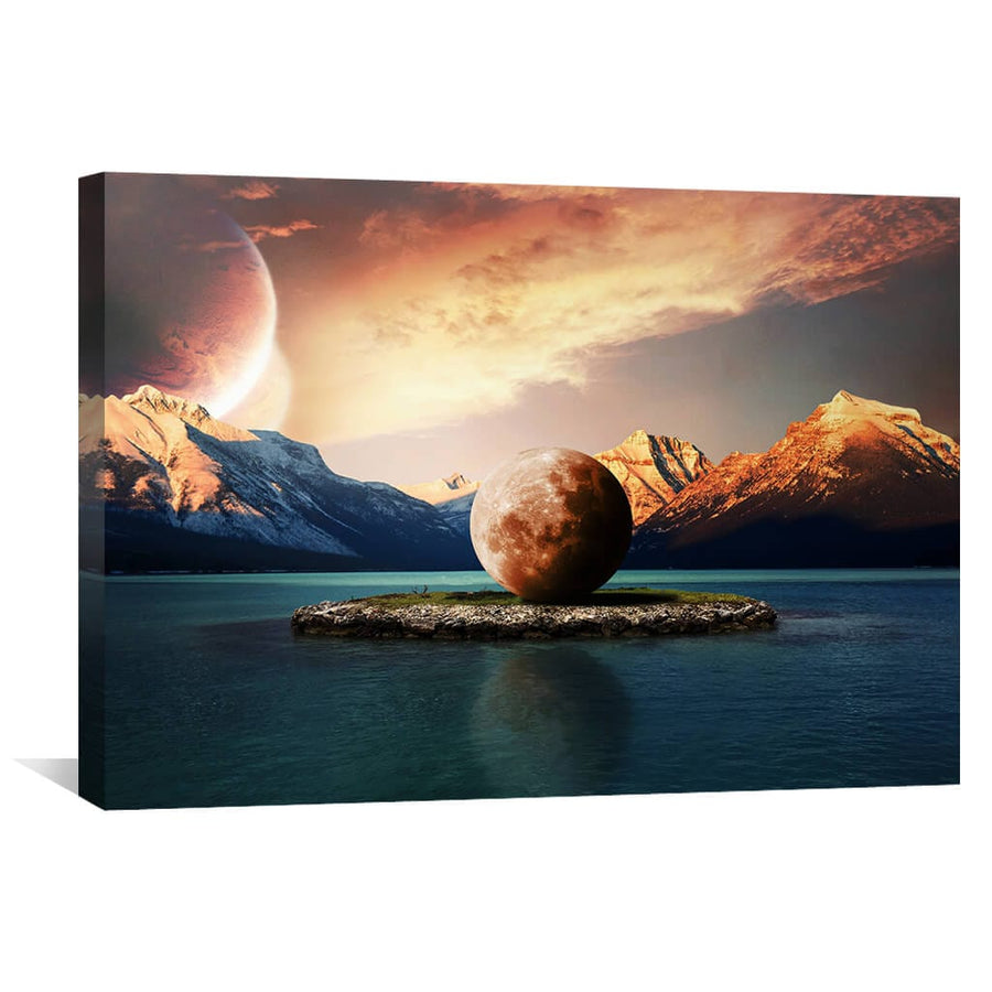 Island Canvas Art 45 x 30cm / Unframed Canvas Print Clock Canvas