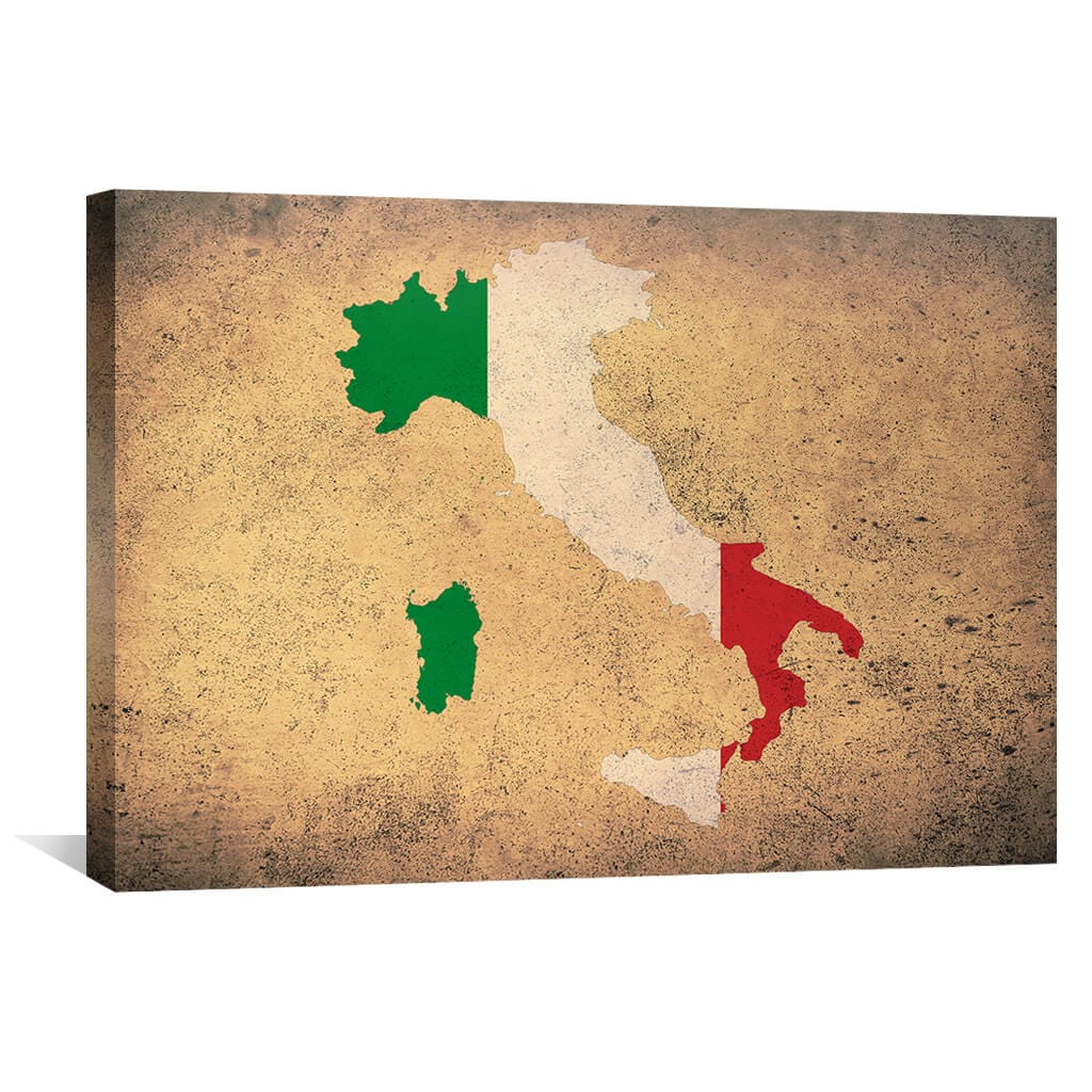 Italy Canvas Art 45 x 30cm / Unframed Canvas Print Clock Canvas