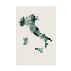 Italy Watercolor Canvas Art Clock Canvas