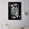 Jack of Clubs - Silver Clock Canvas