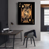Jack of Diamonds - Gold Clock Canvas