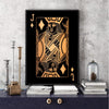 Jack of Diamonds - Gold Clock Canvas