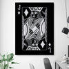 Jack of Diamonds - Silver Clock Canvas