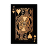 Jack of Hearts - Gold Canvas Art Clock Canvas