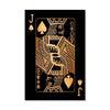 Jack of Spades - Gold Canvas Art Clock Canvas
