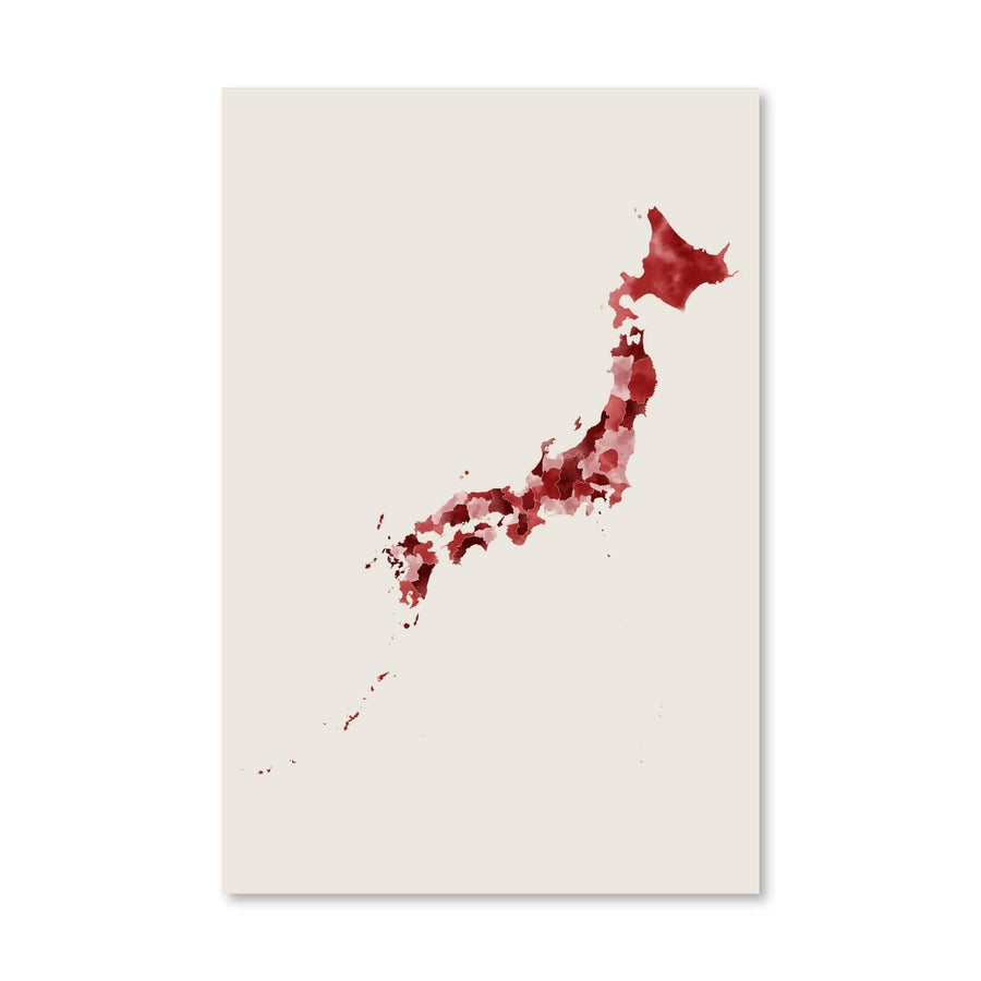 Japan Watercolor Canvas Art Clock Canvas
