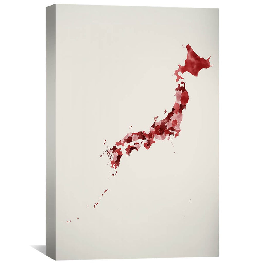 Japan Watercolor Canvas Art 30 x 45cm / Unframed Canvas Print Clock Canvas