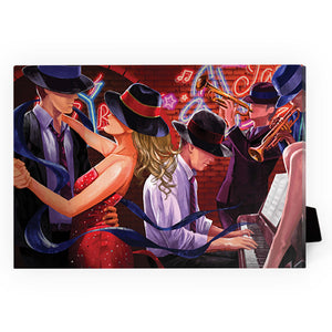 Jazz Nights Desktop Canvas Desktop Canvas 18 x 13cm Clock Canvas