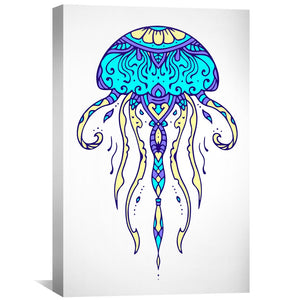 JellyFish Canvas Art Clock Canvas