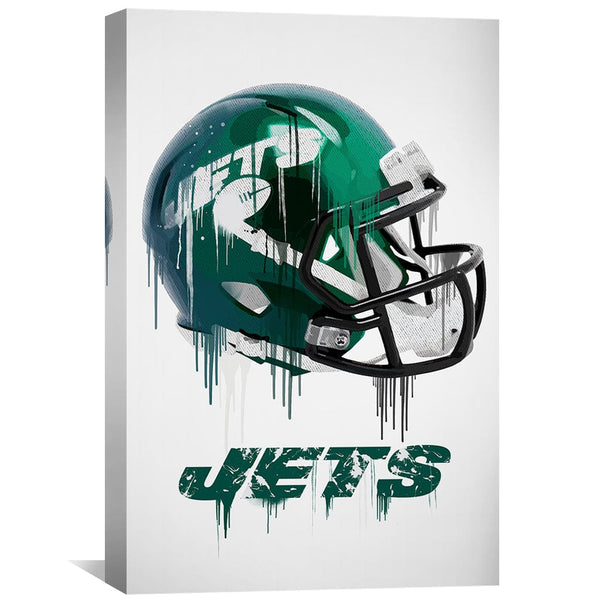 Jets Helmet Canvas Art Clock Canvas