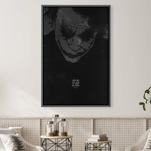 Joker Quote Canvas Art 30 x 45cm / Unframed Canvas Print Clock Canvas