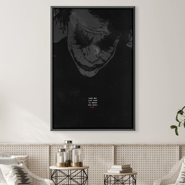 Joker Quote Canvas Art 30 x 45cm / Unframed Canvas Print Clock Canvas
