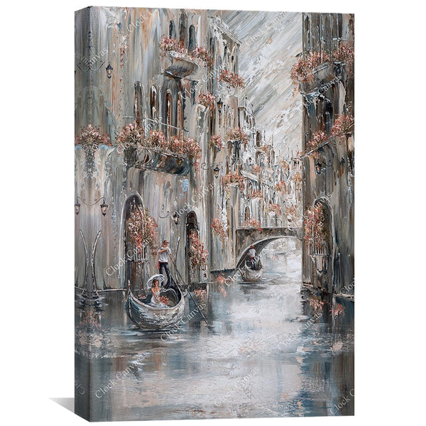 Journey, Venice Charm Canvas Art Clock Canvas