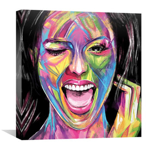 Joy and Excitement Canvas Art 30 x 30cm / Unframed Canvas Print Clock Canvas