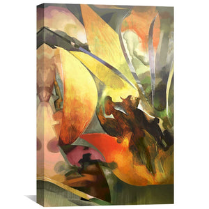 Jungle in the Abstract Canvas Art Clock Canvas