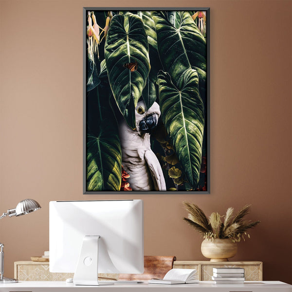 Jungle Parrot Canvas Art 30 x 45cm / Unframed Canvas Print Clock Canvas