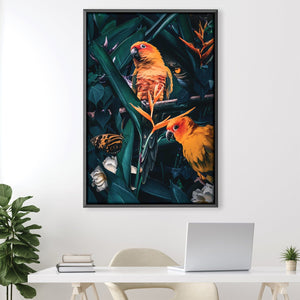 Jungle Scene Canvas Art 30 x 45cm / Unframed Canvas Print Clock Canvas