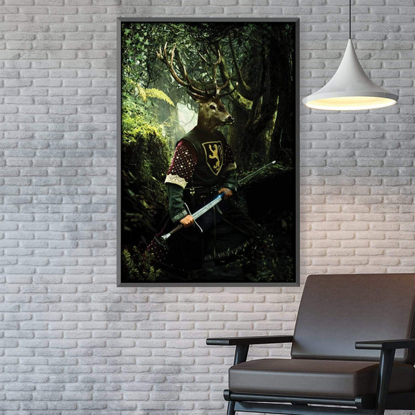 Jungle Warrior Canvas Art Clock Canvas