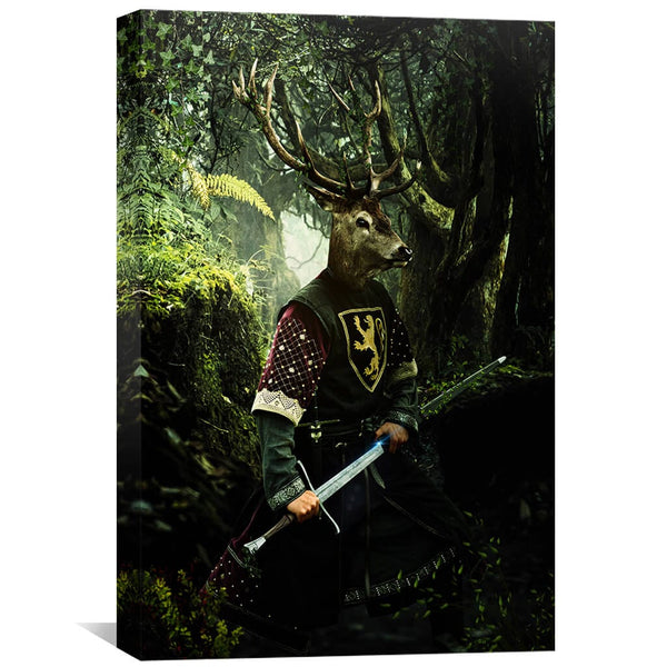 Jungle Warrior Canvas Art 30 x 45cm / Unframed Canvas Print Clock Canvas