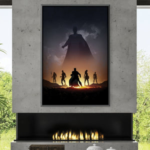 justice league silhouette posters