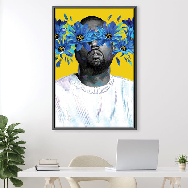 Kanye in Bloom Canvas Art Clock Canvas