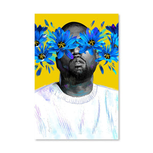 Kanye in Bloom Canvas Art Clock Canvas