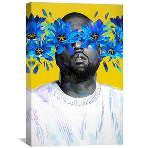 Kanye in Bloom Canvas Art 30 x 45cm / Unframed Canvas Print Clock Canvas