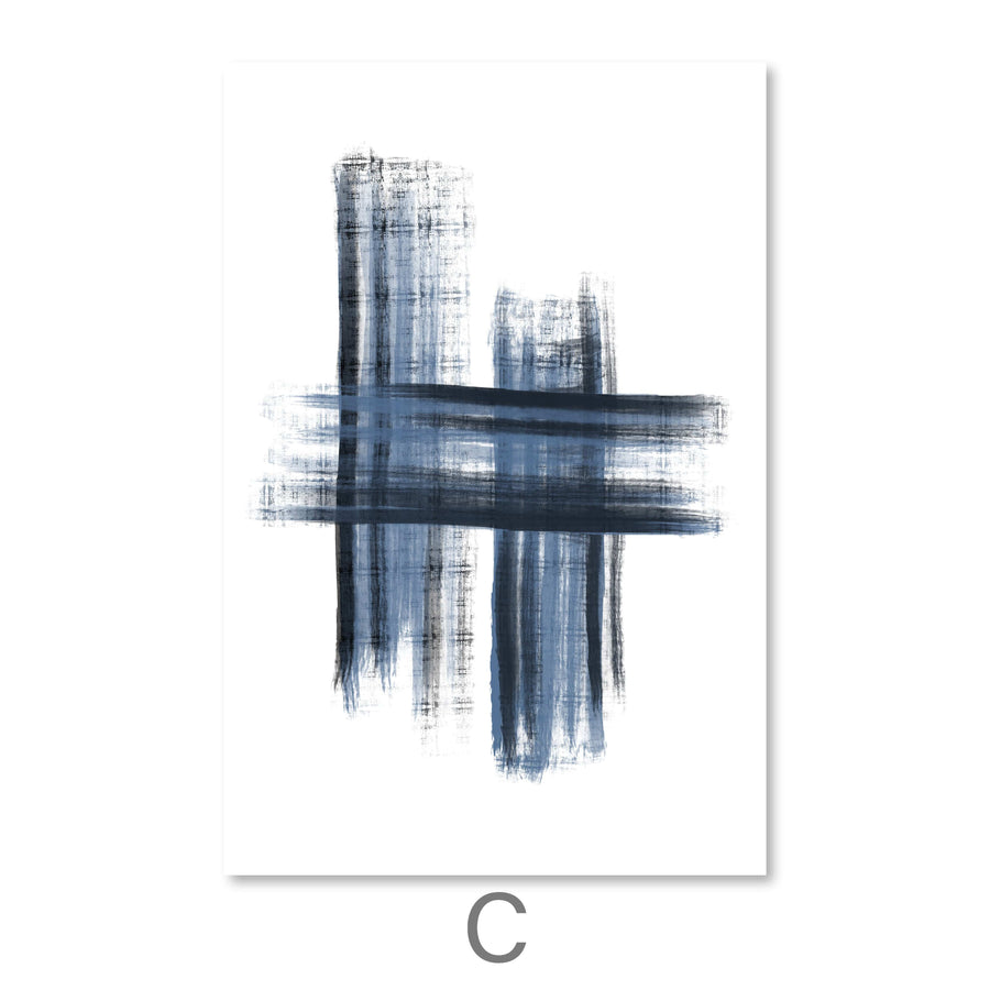Kashmir Brush Canvas Art C / 40 x 60cm / Unframed Canvas Print Clock Canvas