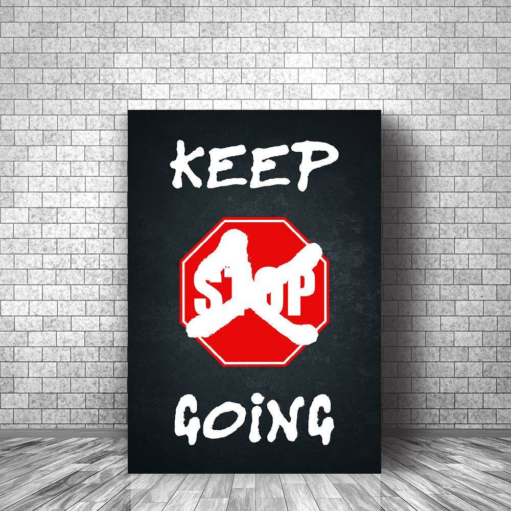 Keep Going Canvas Art Clock Canvas